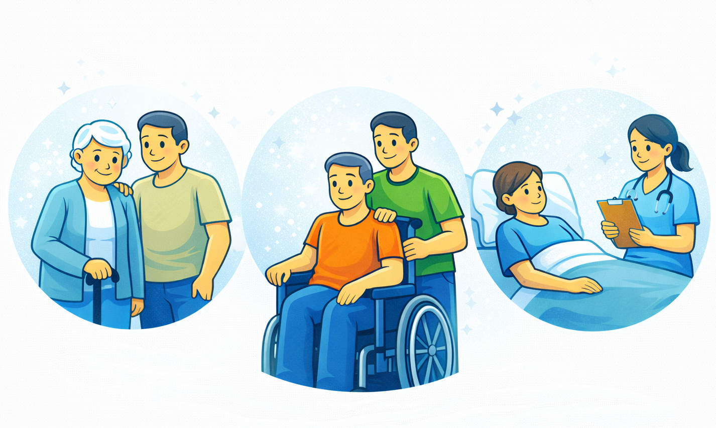 personnes agées, handicapée et malade