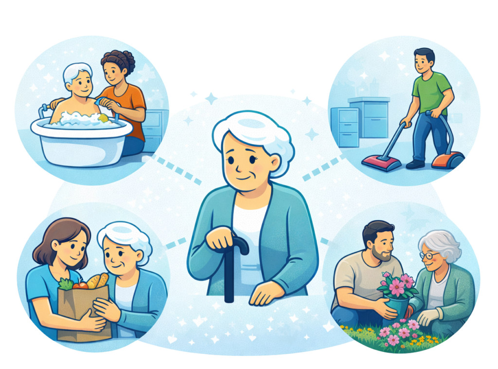 différents services d'aide à domicile