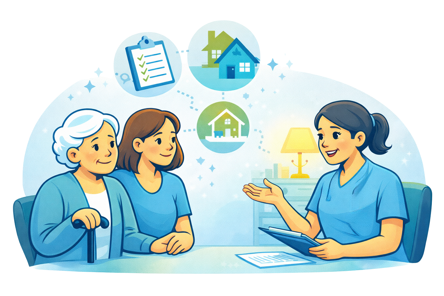 être accompagné pas à pas