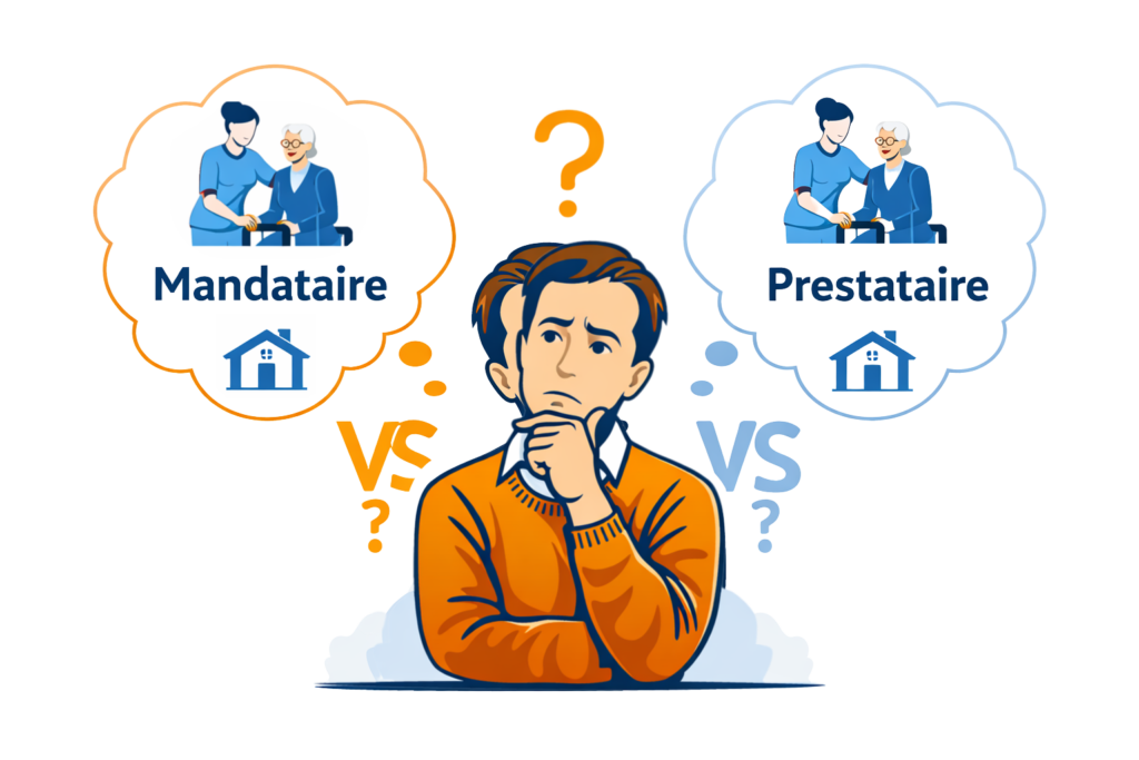 différences mandataire et prestataire