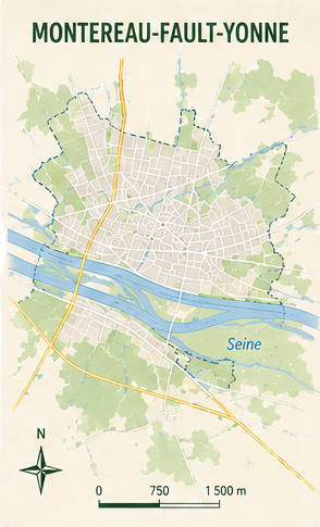 carte secteur Montereau-Fault-Yonne