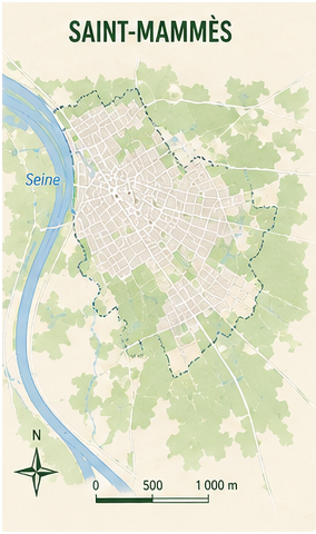 carte secteur Saint-Mammès