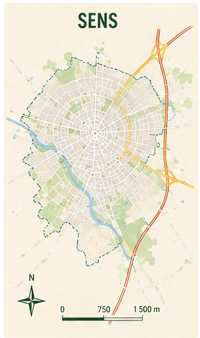 carte secteur Sens