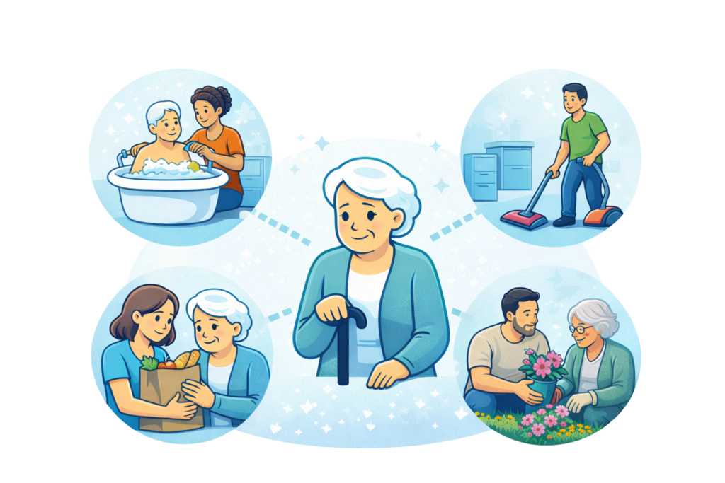 les différents services d'aide à domicile