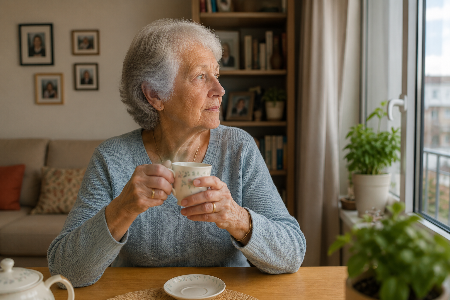 dame de 76 ans atteinte de Parkinson dans un appartement de Surville